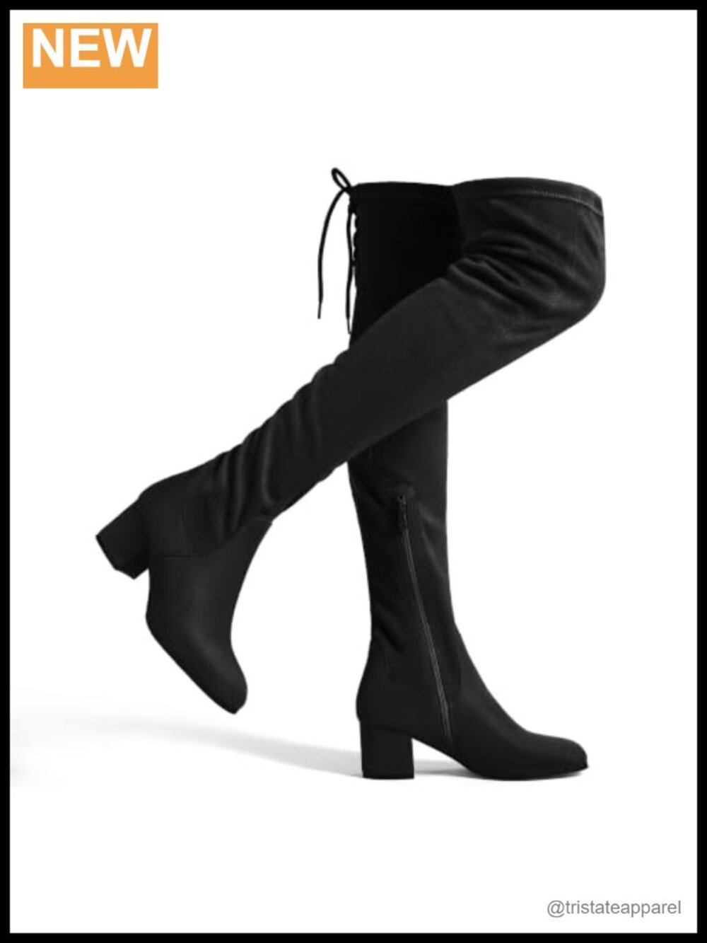 Women's Over The Knee Boots Faux Suede Round Toe Block Heel Thigh High